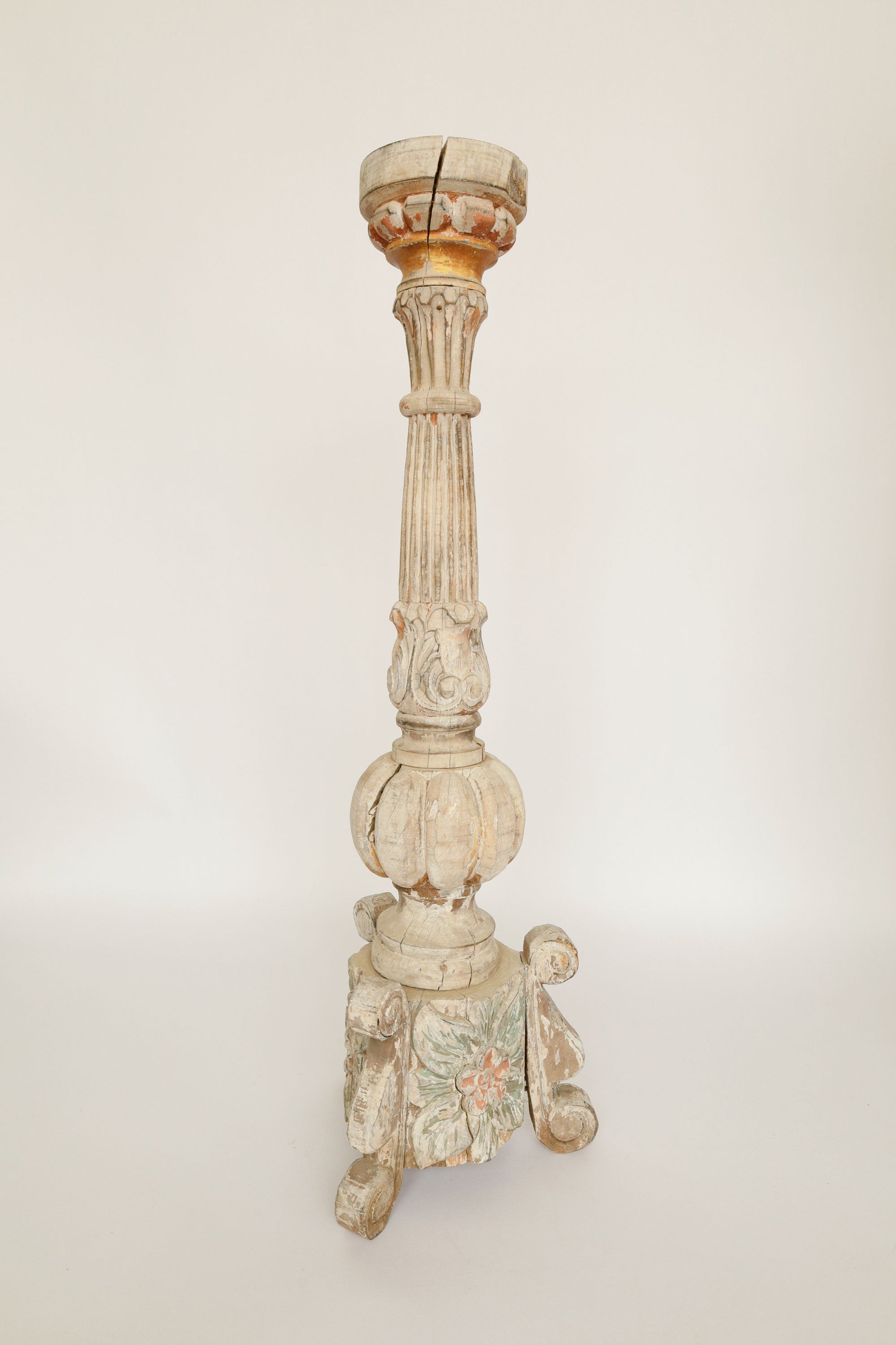 18th Century Wooden Candle Stand