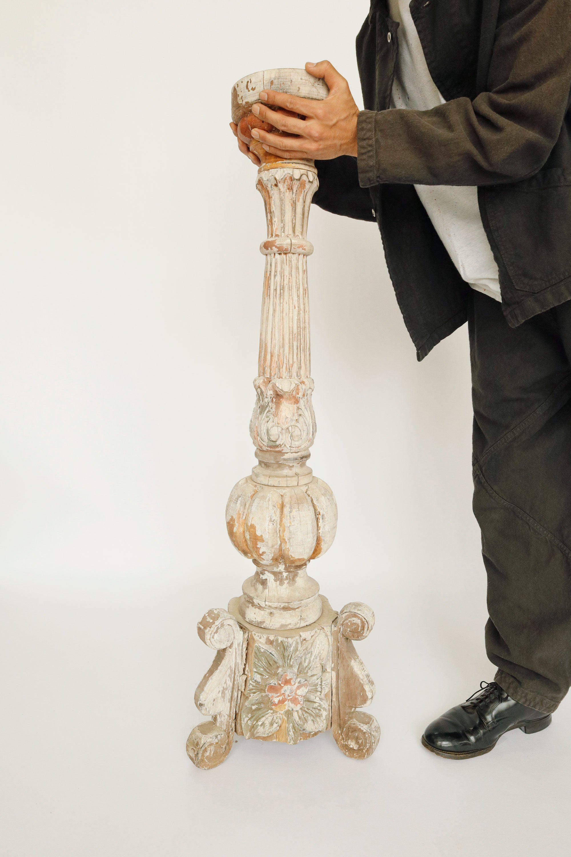 18th Century Wooden Candle Stand