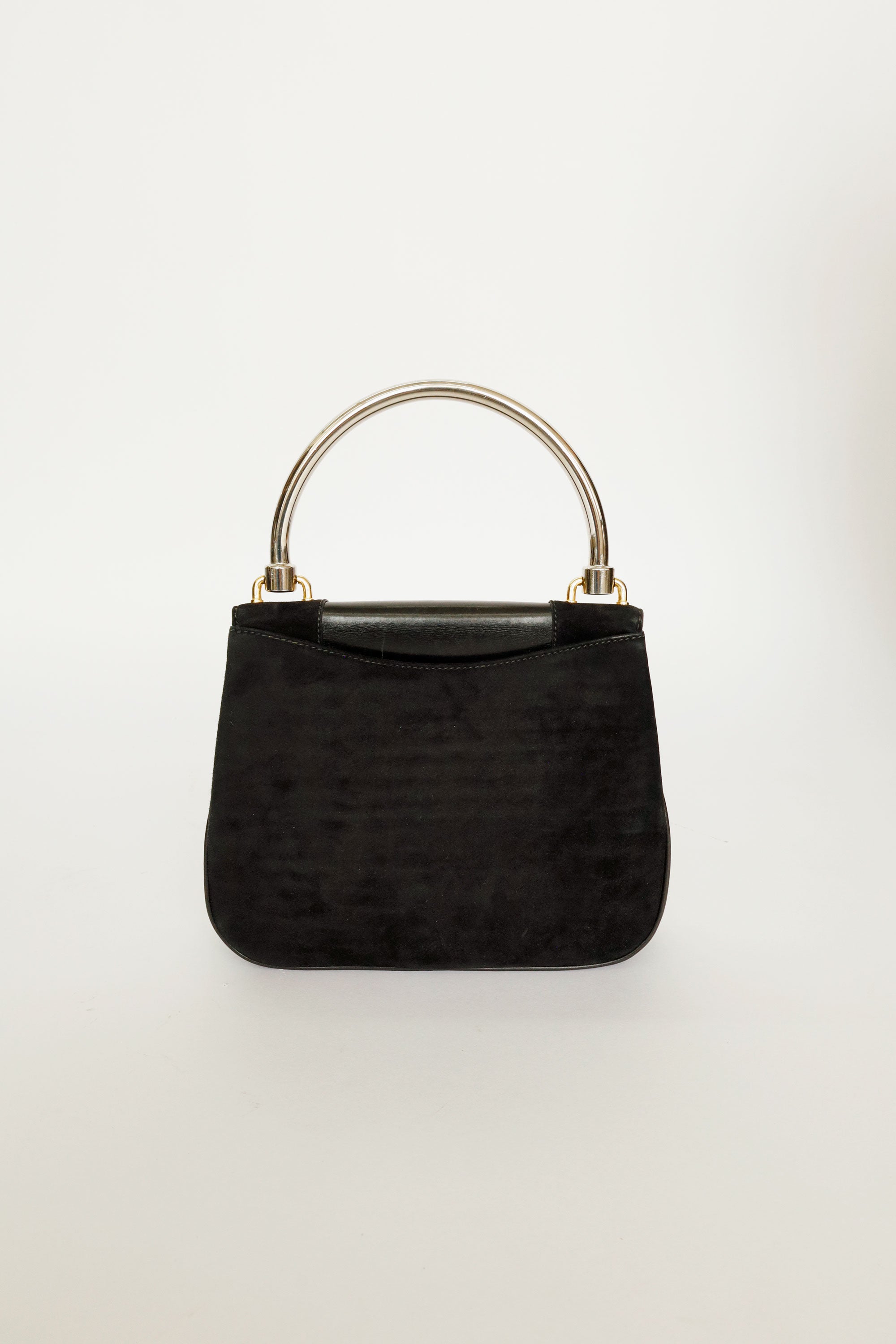 Gucci Handbag – Black Suede & Leather, Italy, c.1960s