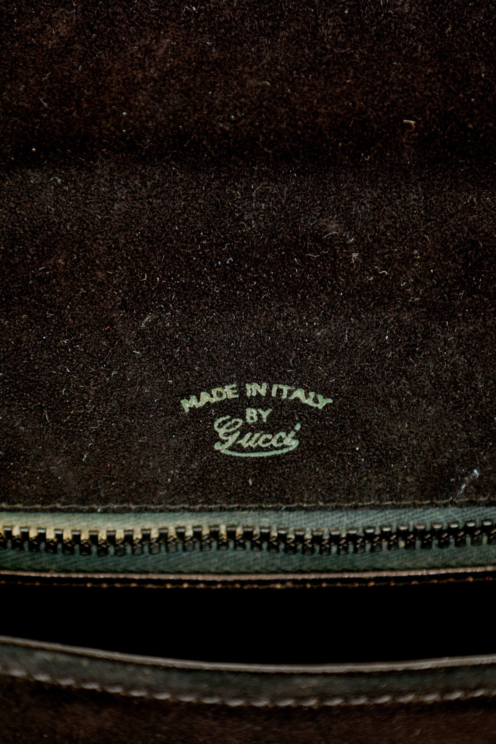 Gucci Handbag – Black Suede & Leather, Italy, c.1960s