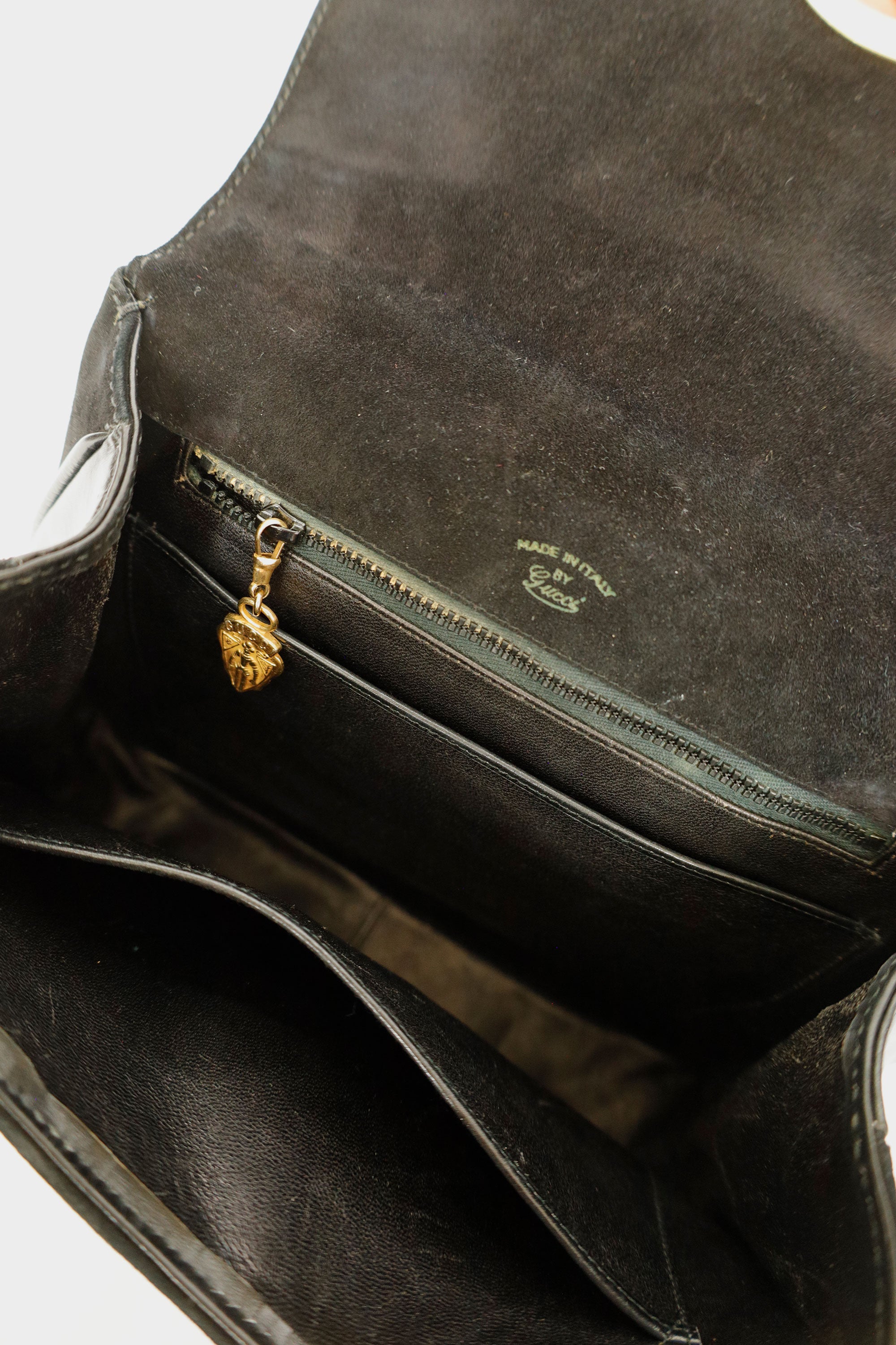 Gucci Handbag – Black Suede & Leather, Italy, c.1960s