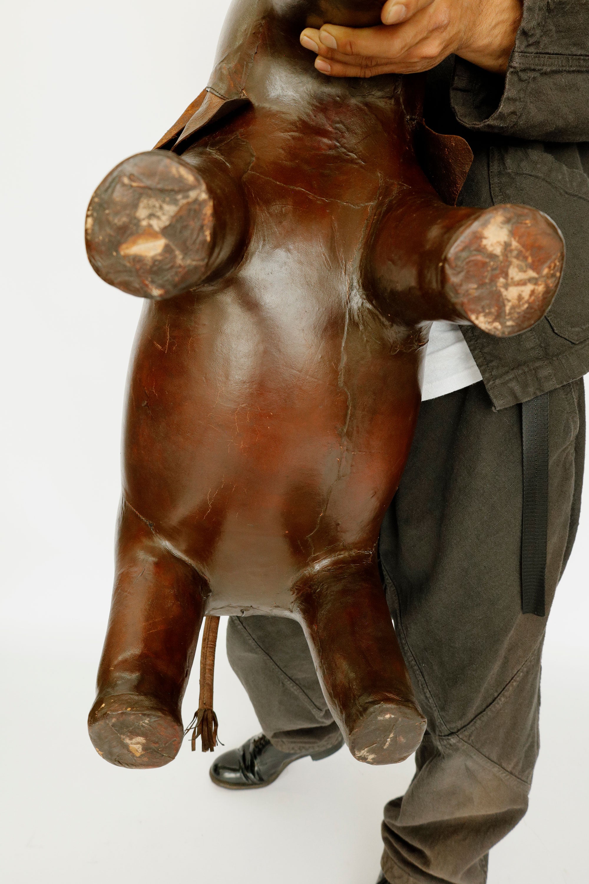 1950's Liberty Leather Elephant Ottoman