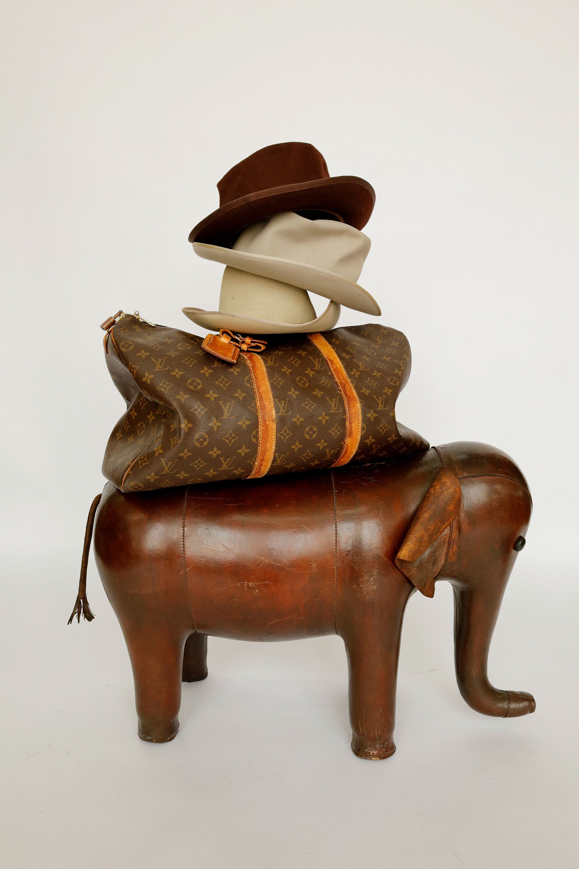 1950's Liberty Leather Elephant Ottoman