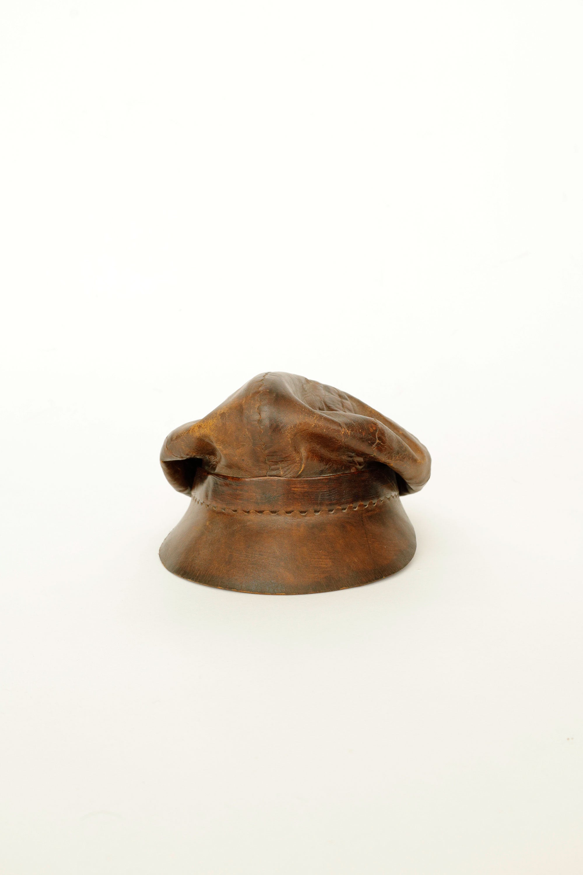Leather  Sculpture Casket Hat– Brazil, c.1970s