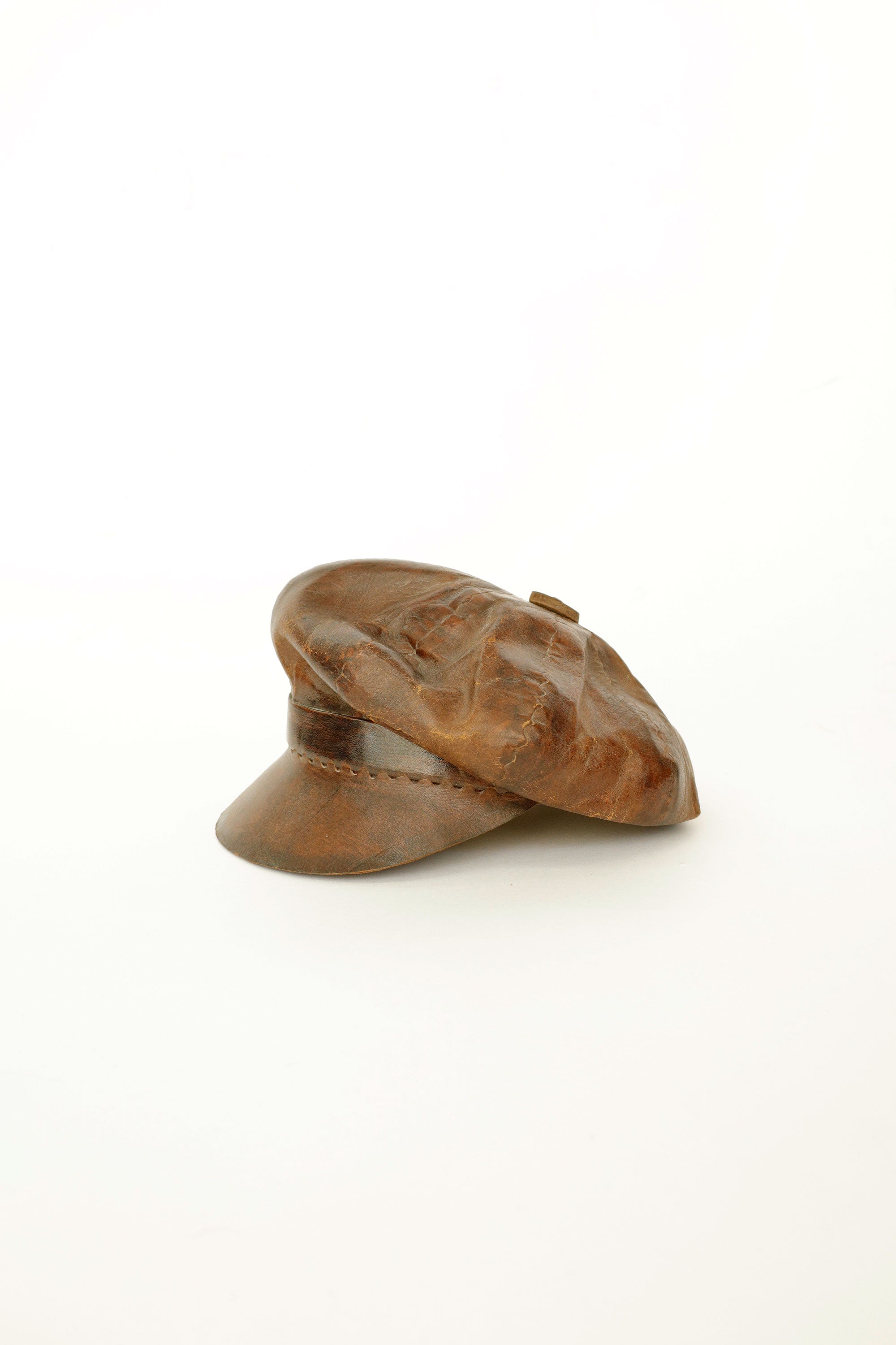 Leather  Sculpture Casket Hat– Brazil, c.1970s