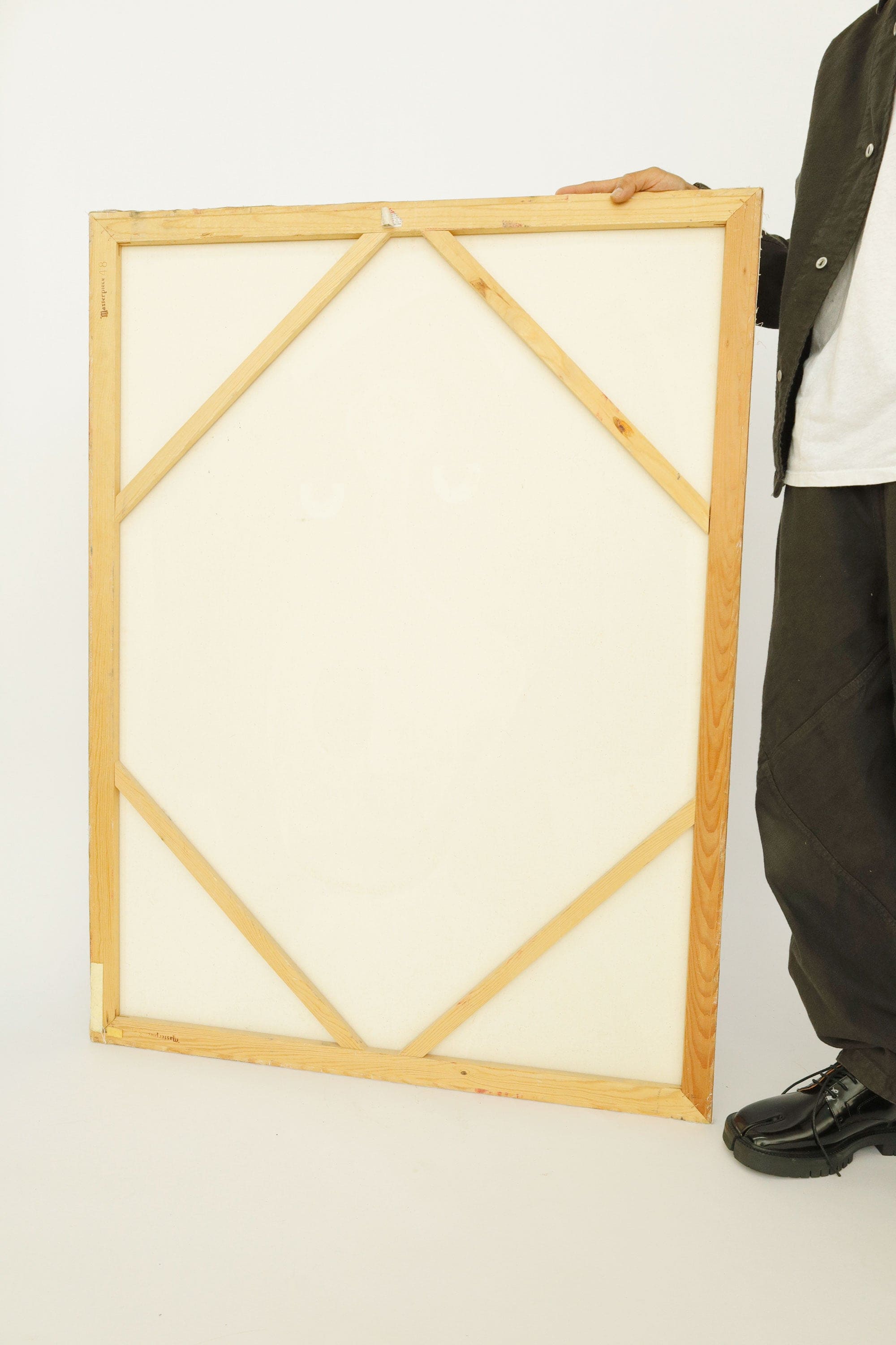 Untitled Dog Portrait – Acrylic on Canvas, Unknown Artist