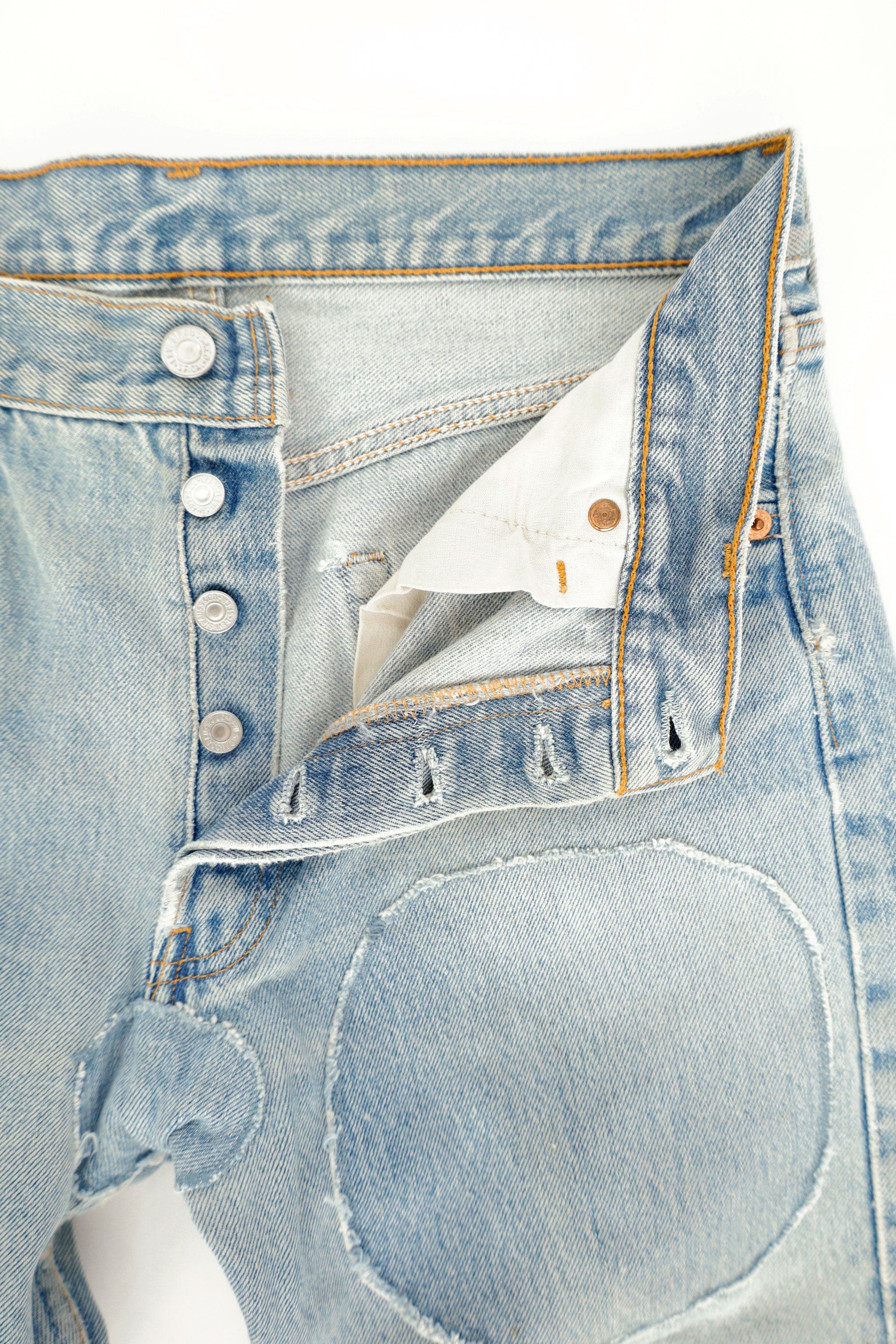 ”501 with Circles” Reconstructed Jeans – Levi’s, c.1990s