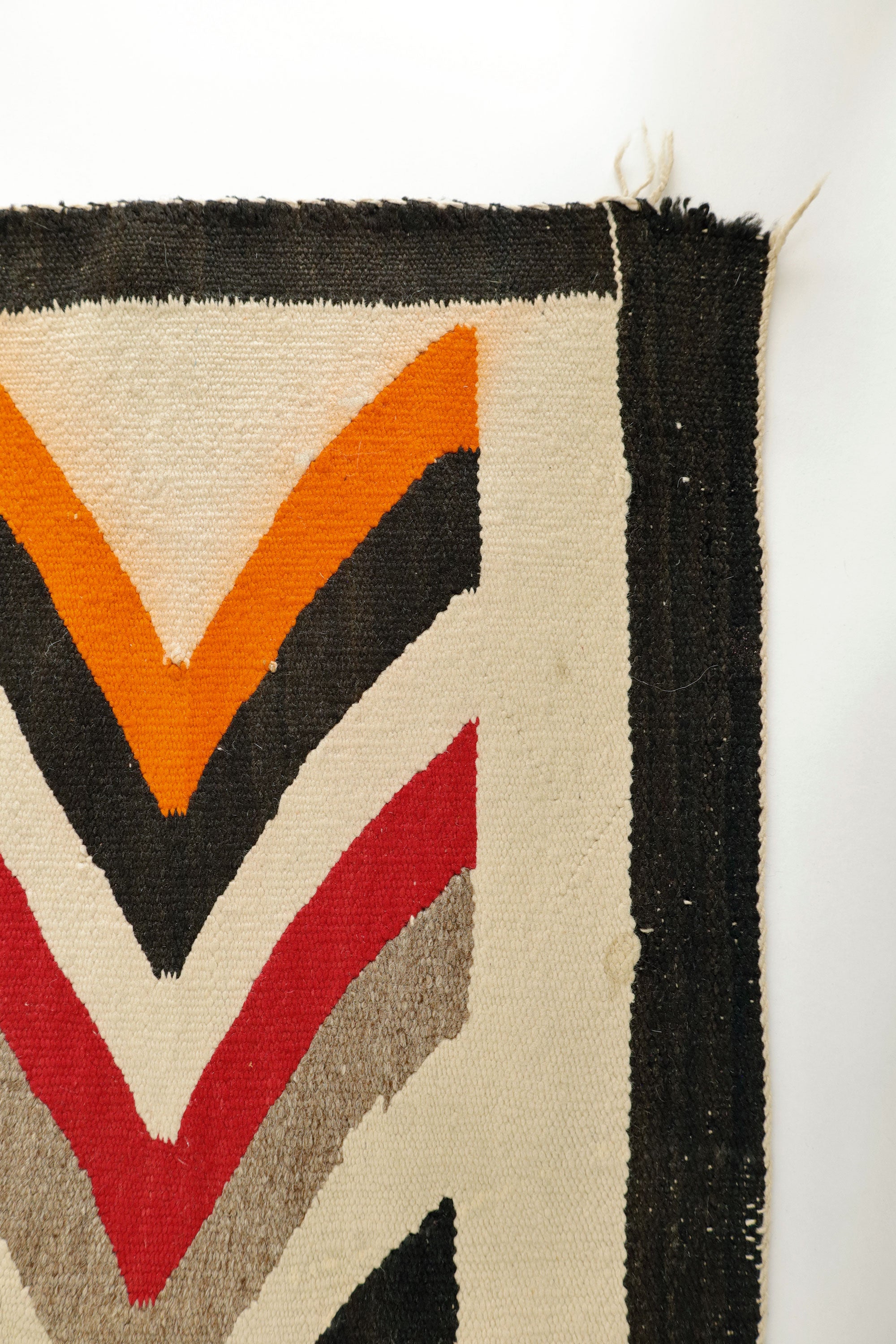 Mid‑Century Navajo Lightning Rug – Southwest U.S., c. 1950s