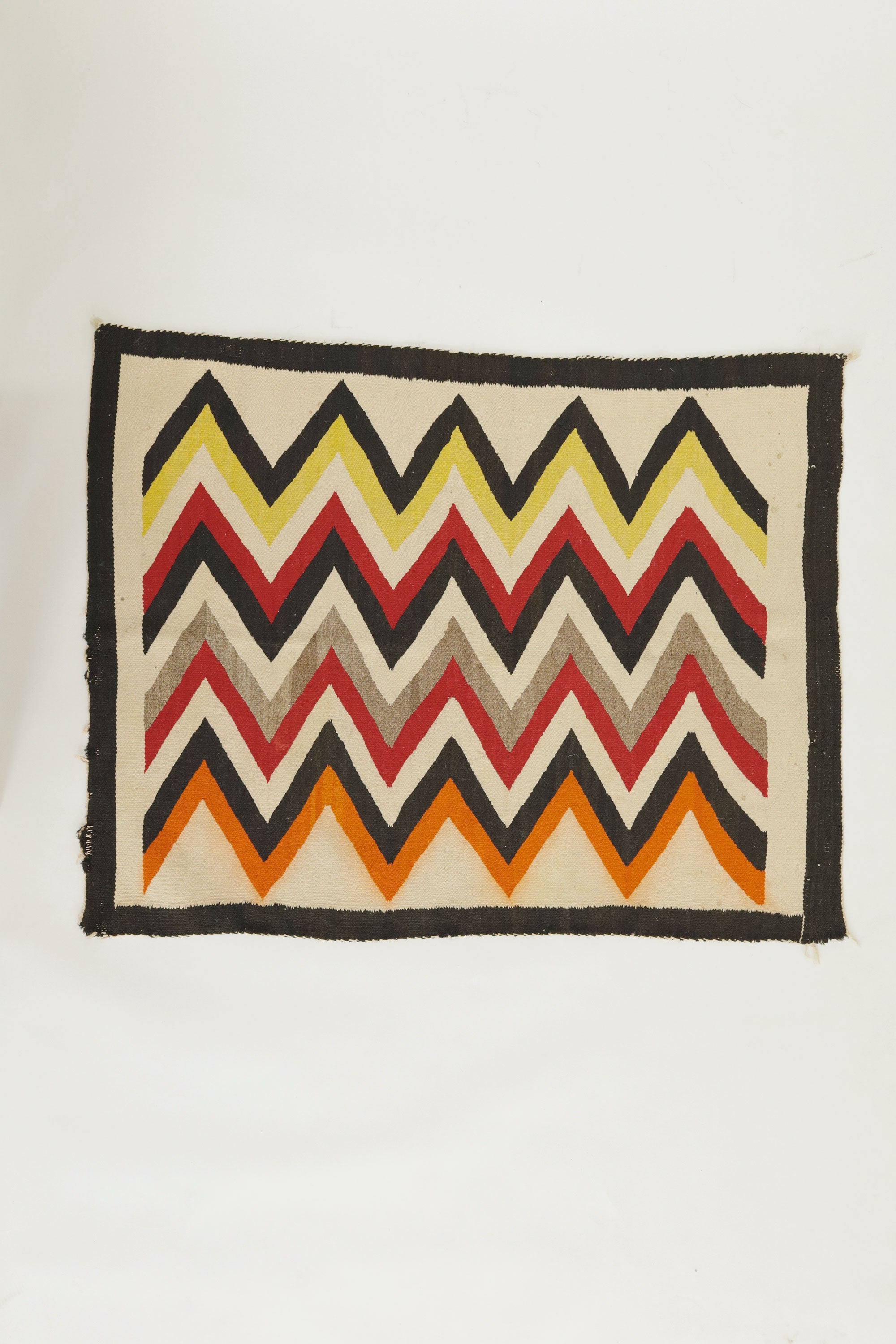 Mid‑Century Navajo Lightning Rug – Southwest U.S., c. 1950s
