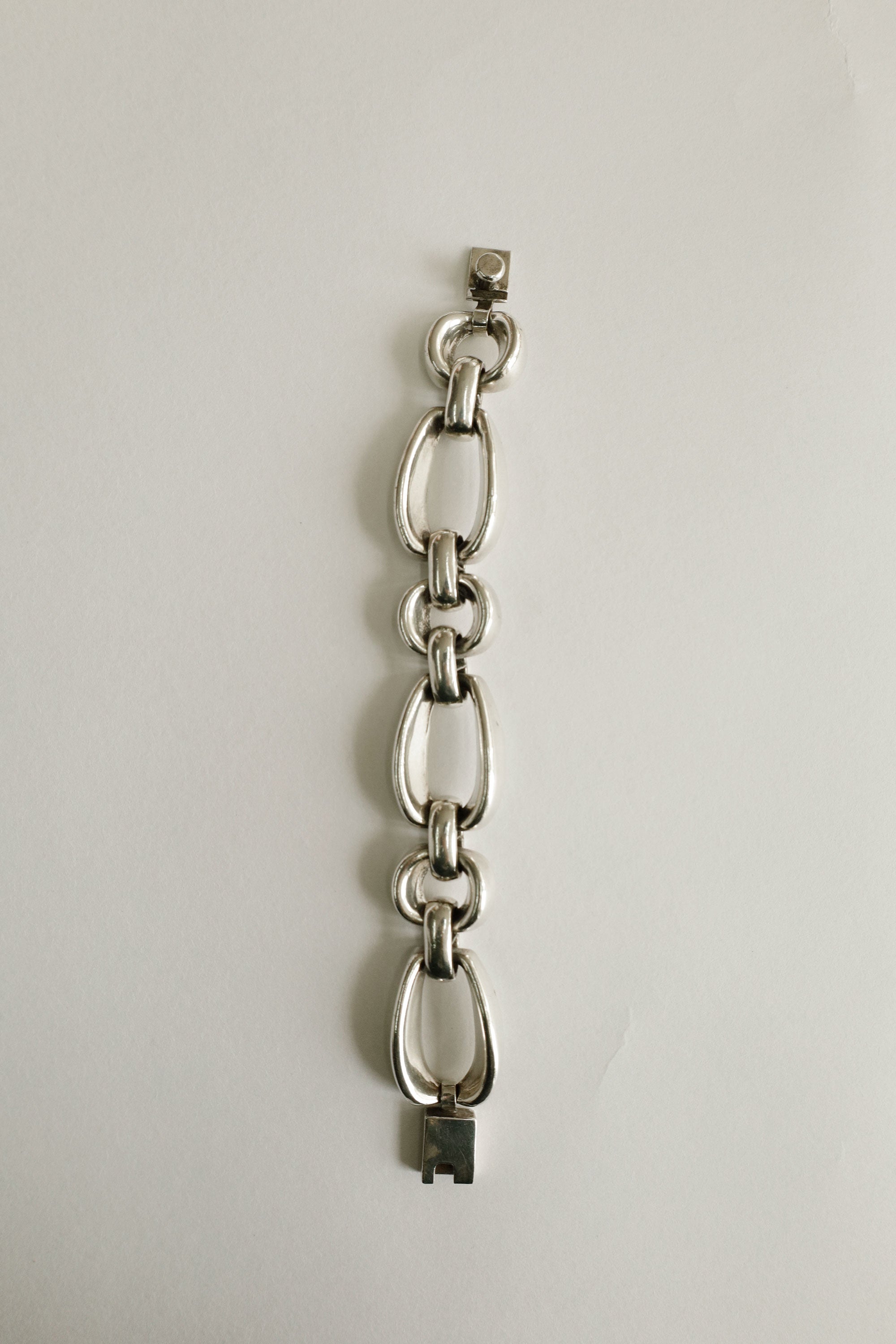 Sculptural Link Bracelet – Sterling Silver, c.1990s