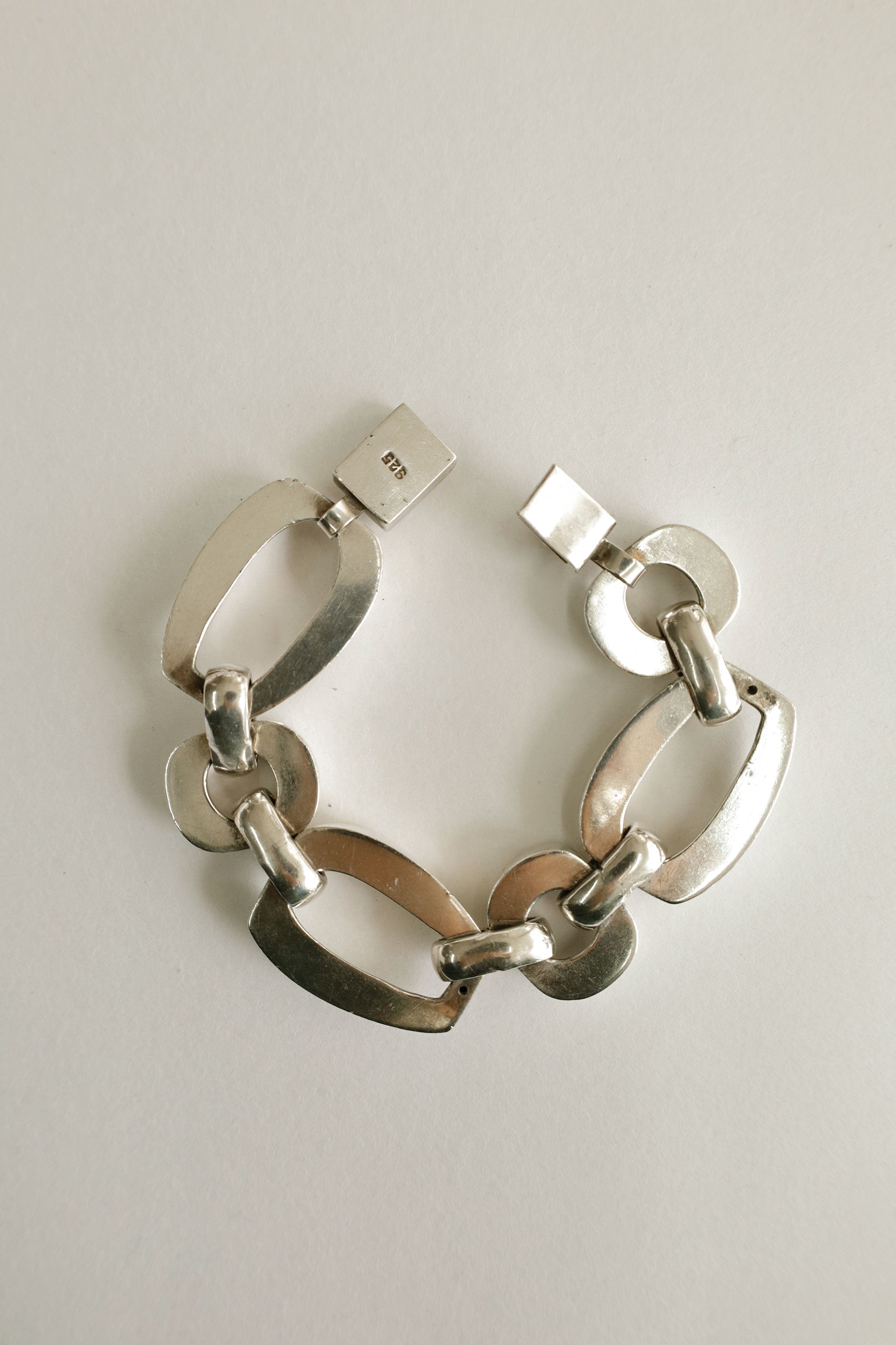 Sculptural Link Bracelet – Sterling Silver, c.1990s