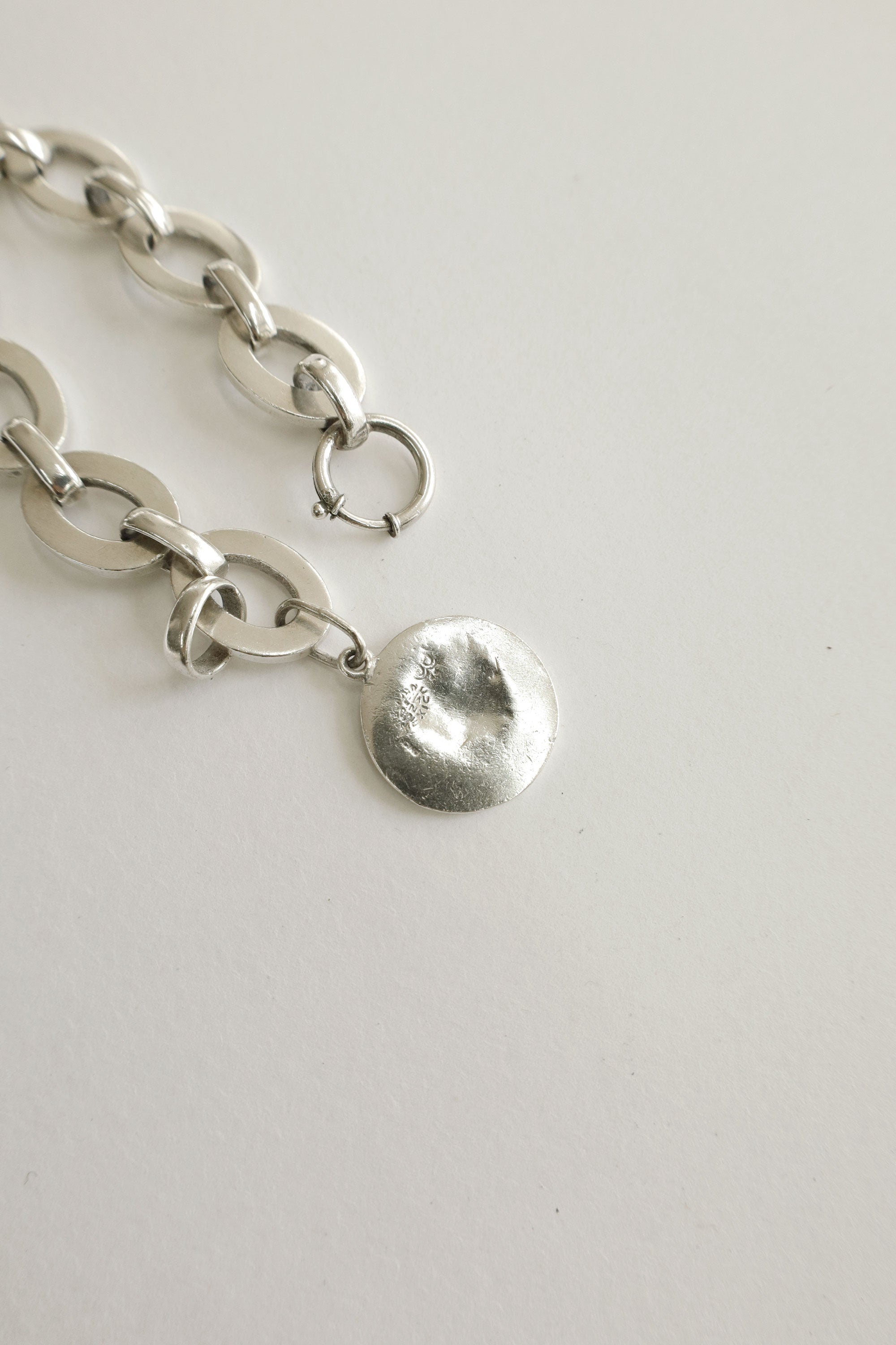 Oval Link Bracelet with San Cristóbal Medal – Casa Prieto, Mexico, c.1950s–60s