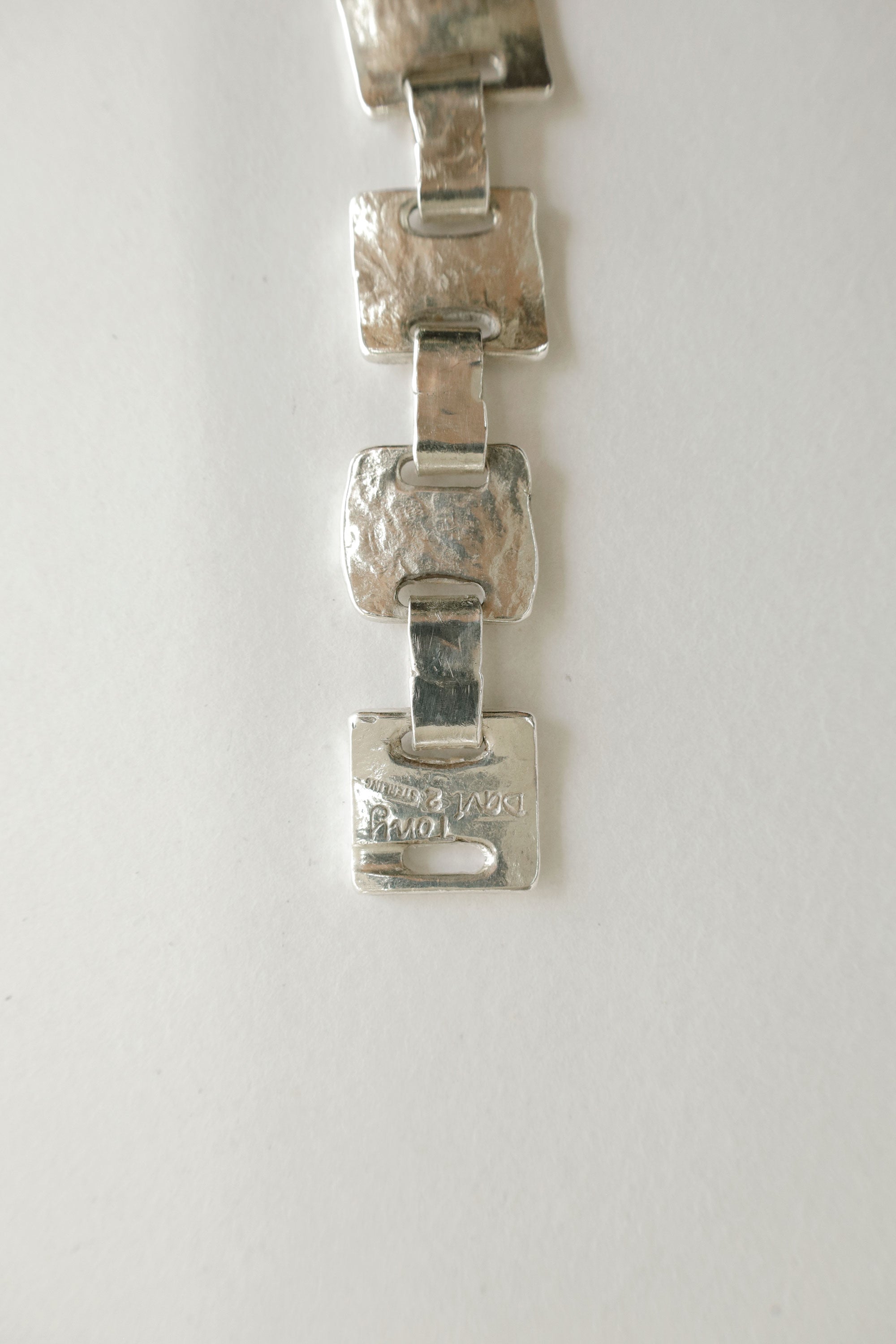 Sculptural Sterling Link Bracelet – Tony Davis (Navajo), c.1990s