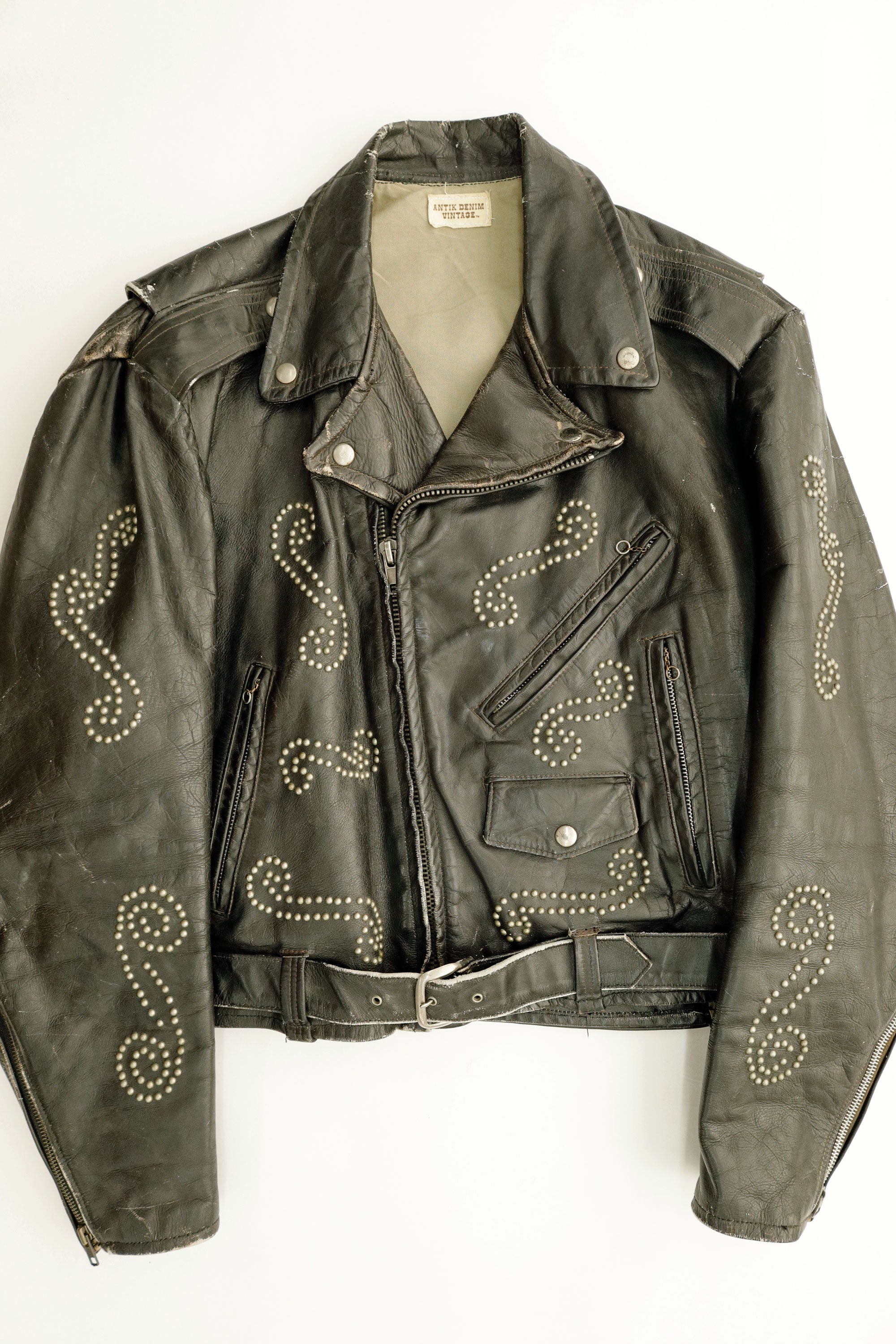 Custom-Studded Motorcycle Jacket – Antik Denim Vintage, c.2000s