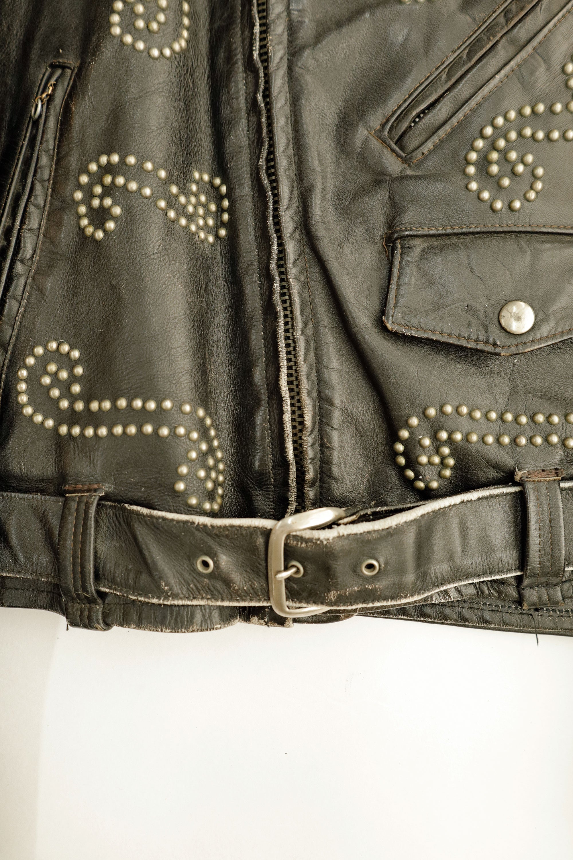Custom-Studded Motorcycle Jacket – Antik Denim Vintage, c.2000s