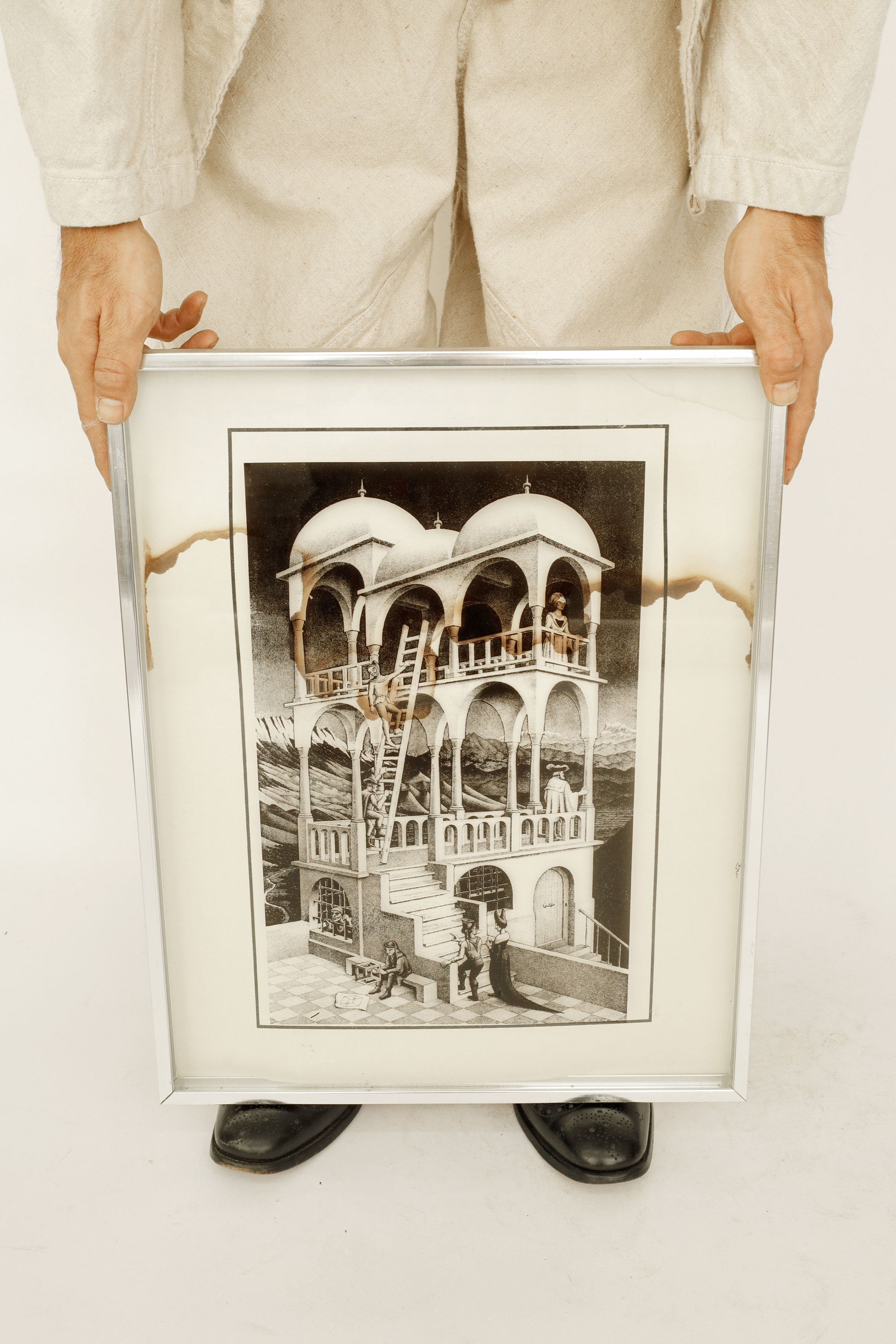 “Belvedere” — M.C. Escher, Glass Print