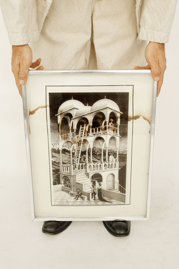 “Belvedere” — M.C. Escher, Glass Print