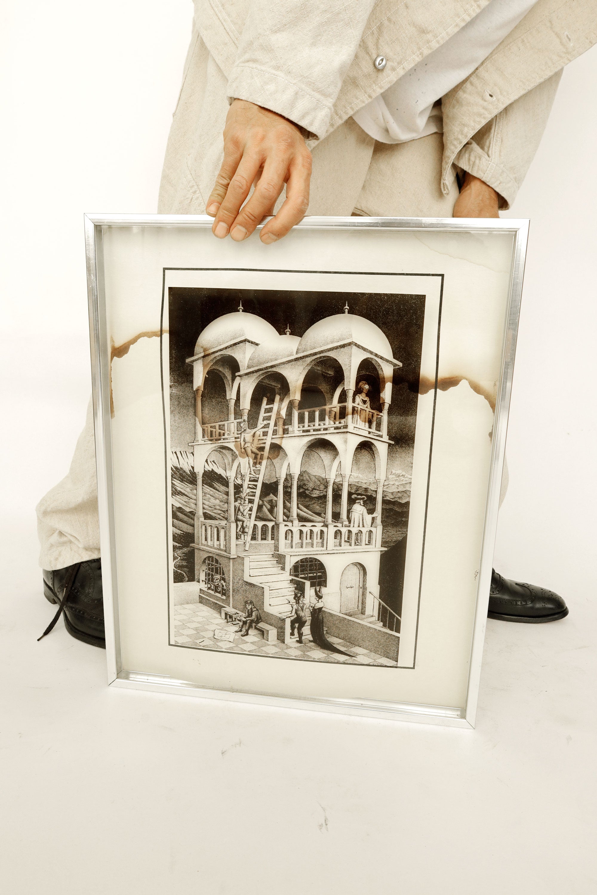 “Belvedere” — M.C. Escher, Glass Print