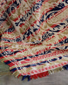 1800's Handwoven Tricolored Coverlet Blanket