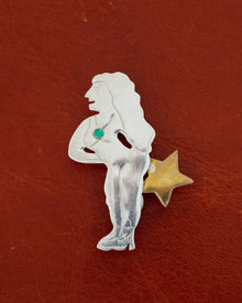  Leotard Woman & Star Silver Pin 9310