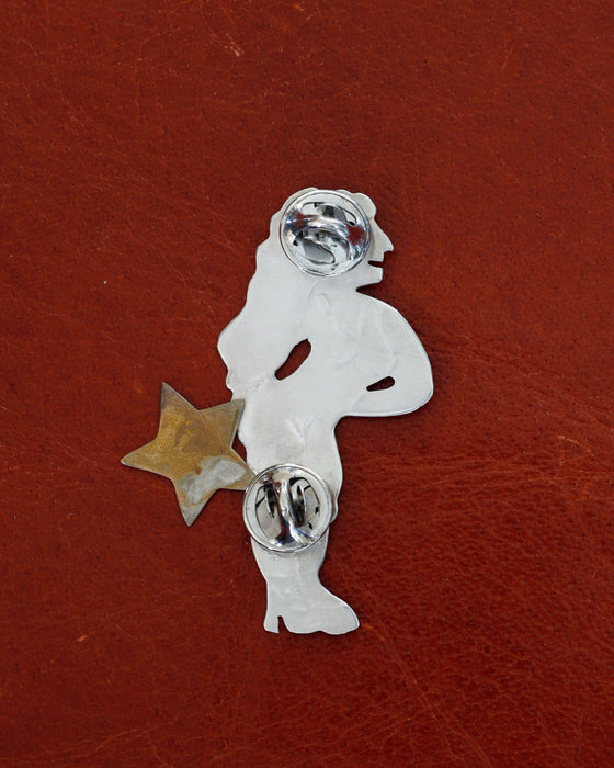 Leotard Woman & Star Silver Pin 9310