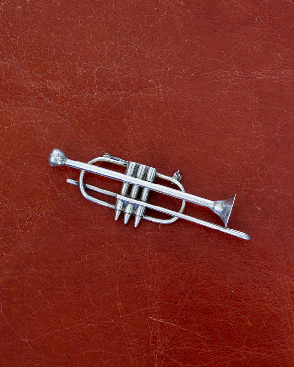 Trumpet Silver Pin 9315