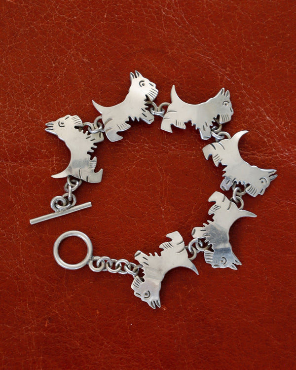 Miniature Schnauzer Silver Link Braceletn9345