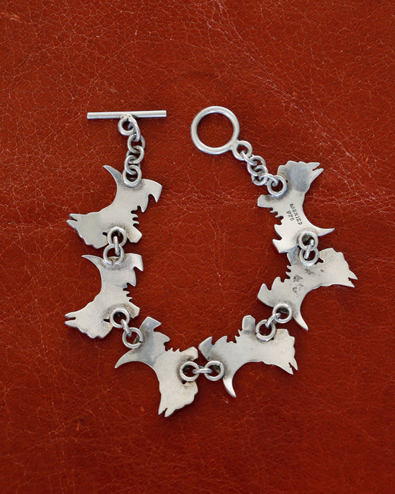 Miniature Schnauzer Silver Link Braceletn9345