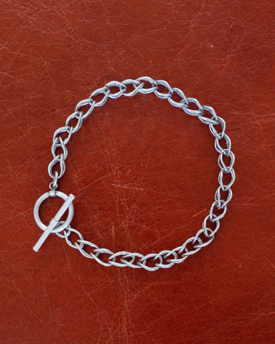 Narrow Chain Silver Bracelet 9349