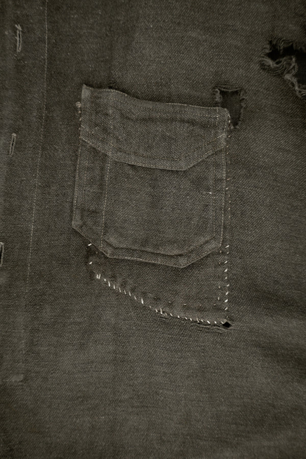 DIstressed Wool Work Shirt – E & A Co., Union Made, c.1910s