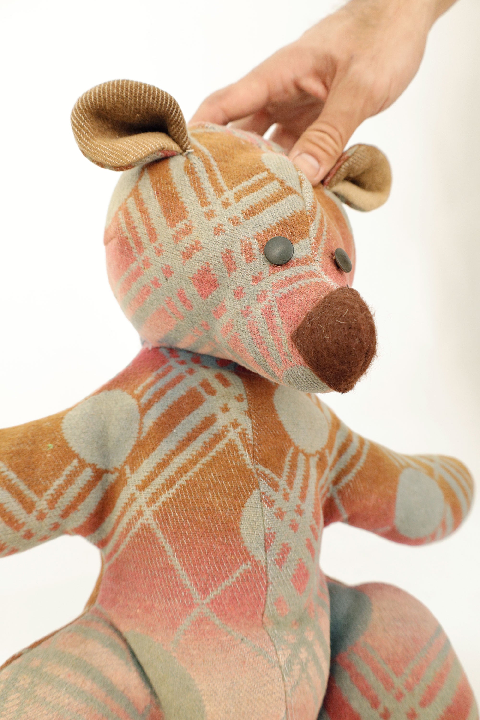 Beacon Blanket Teddy Bear – Handmade, c. mid-20th century
