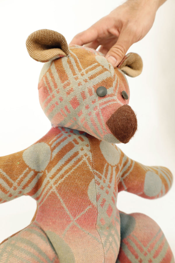 Beacon Blanket Teddy Bear – Handmade, c. mid-20th century