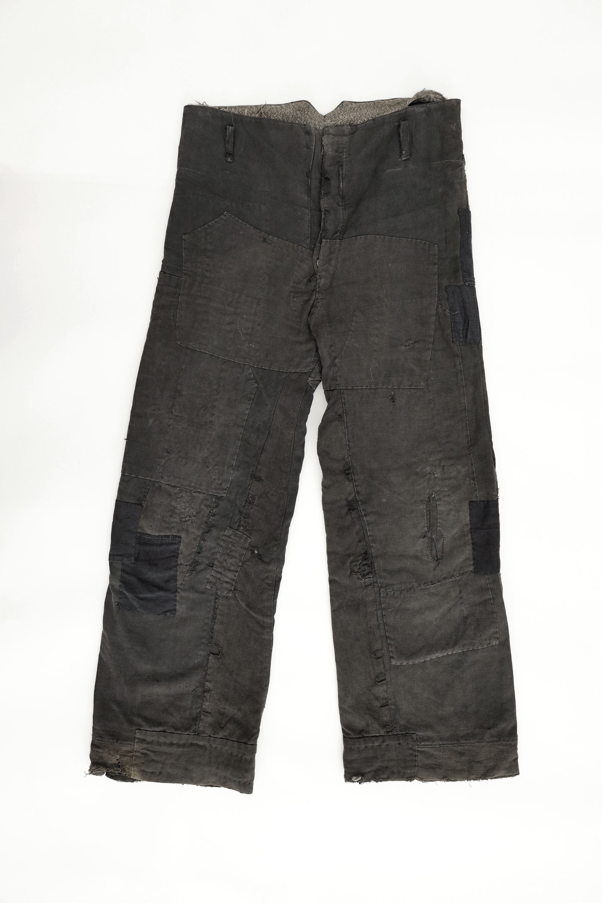 Distressed Cinch-Back Trousers — Japan, c.1930s–1940s