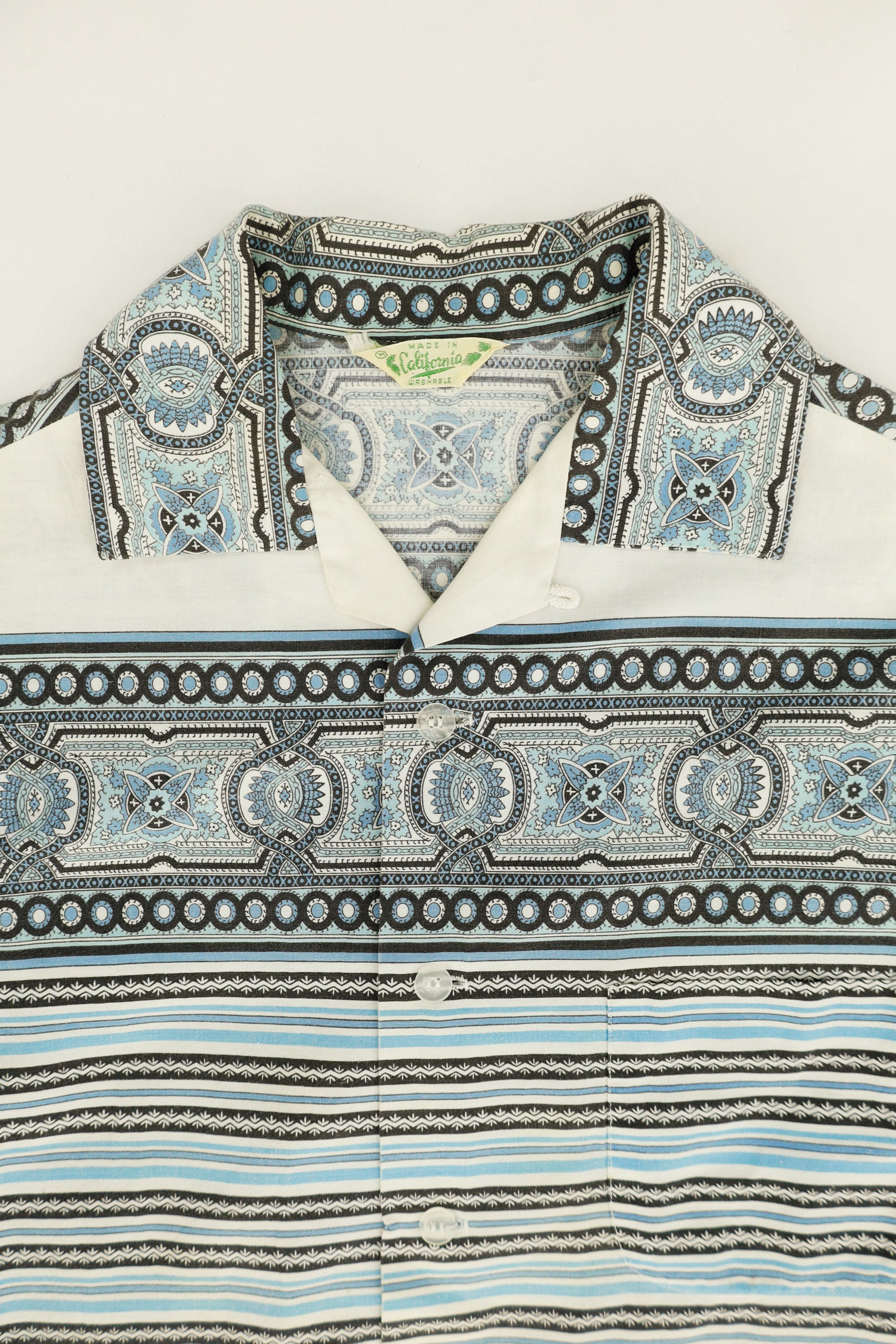 Blue Bandana Patterned Shirts  - California, 1960s