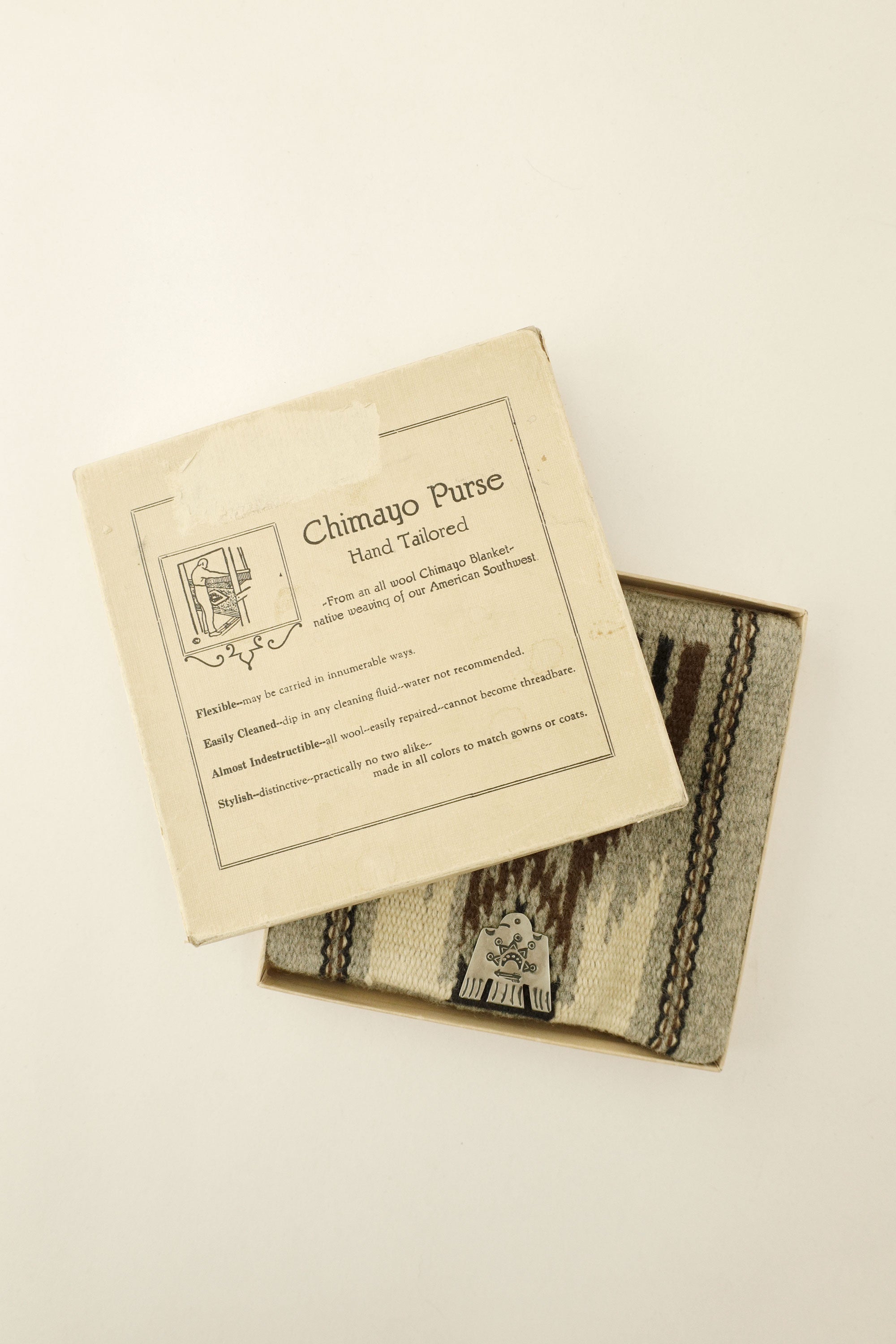 Chimayo Purse with Thunderbird Plate – Navajo, c.1940s