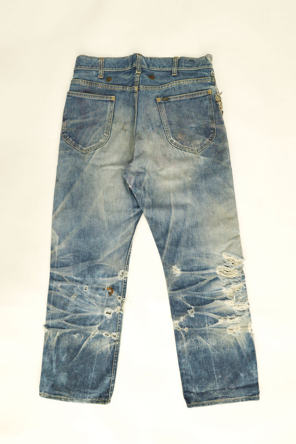 Distressed Cowboy Jeans - Lee, 1970s
