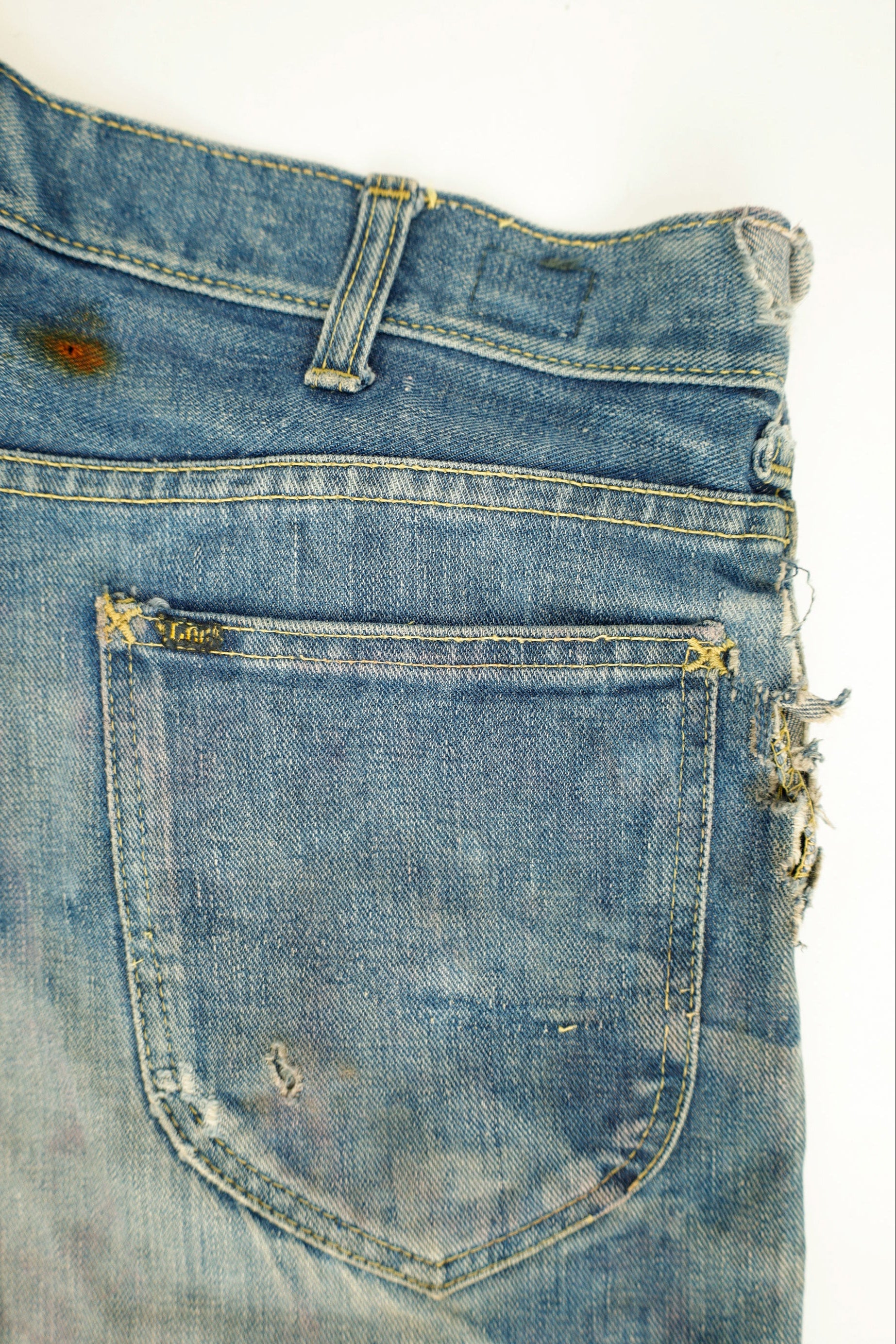 Distressed Cowboy Jeans - Lee, 1970s