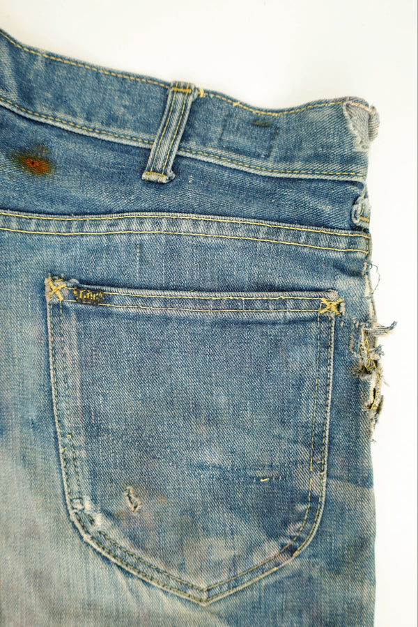 Distressed Cowboy Jeans - Lee, 1970s