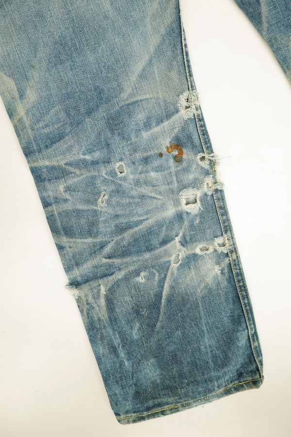 Distressed Cowboy Jeans - Lee, 1970s