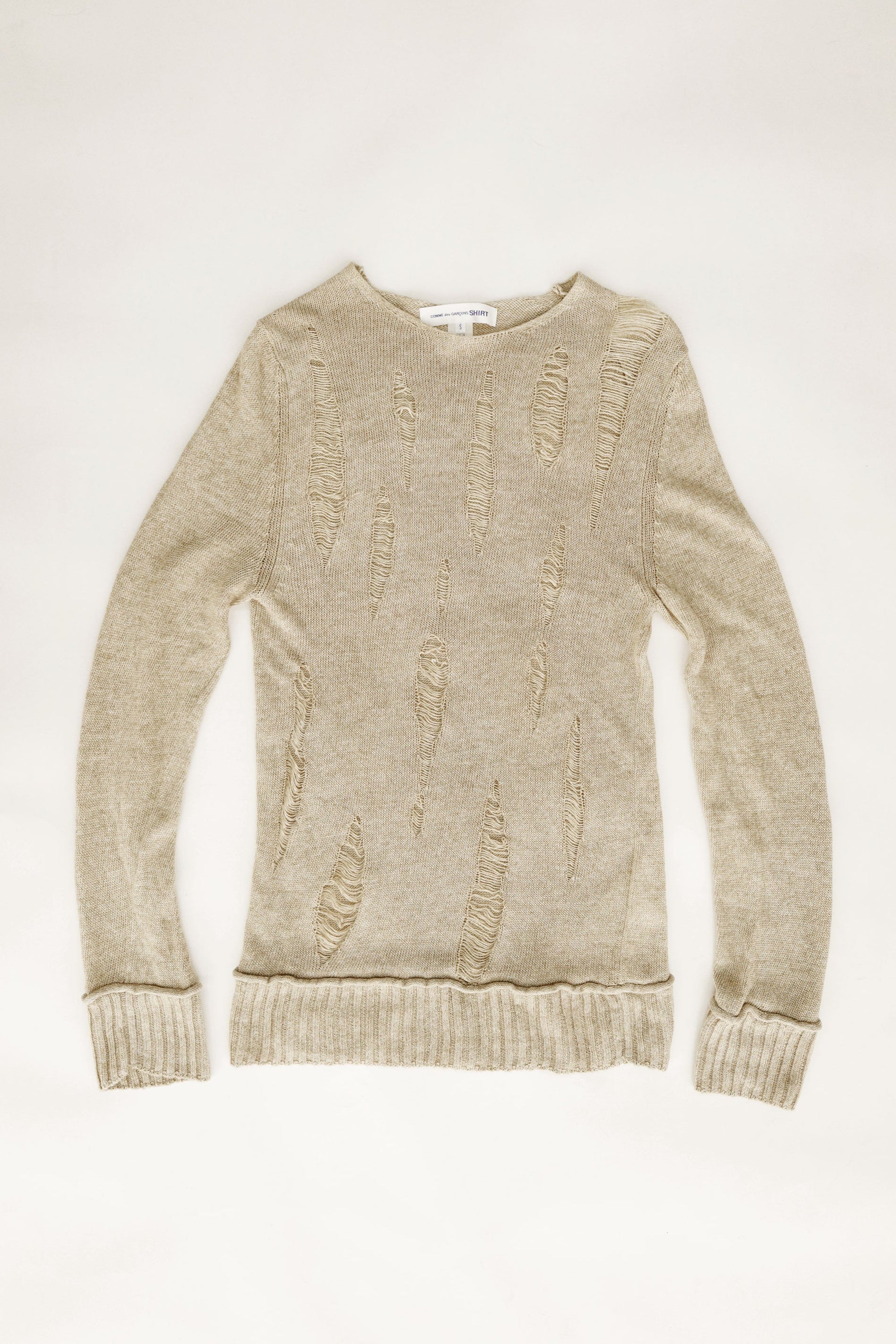 Distressed Linen Knit Sweater – Comme des Garçons, c.2000s