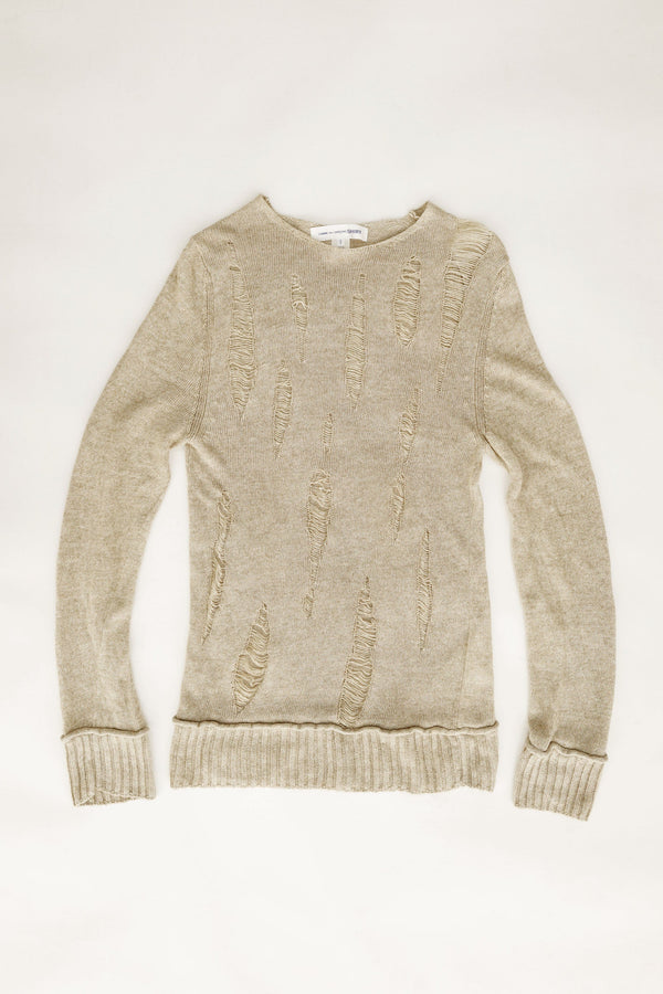 Distressed Linen Knit Sweater – Comme des Garçons, c.2000s