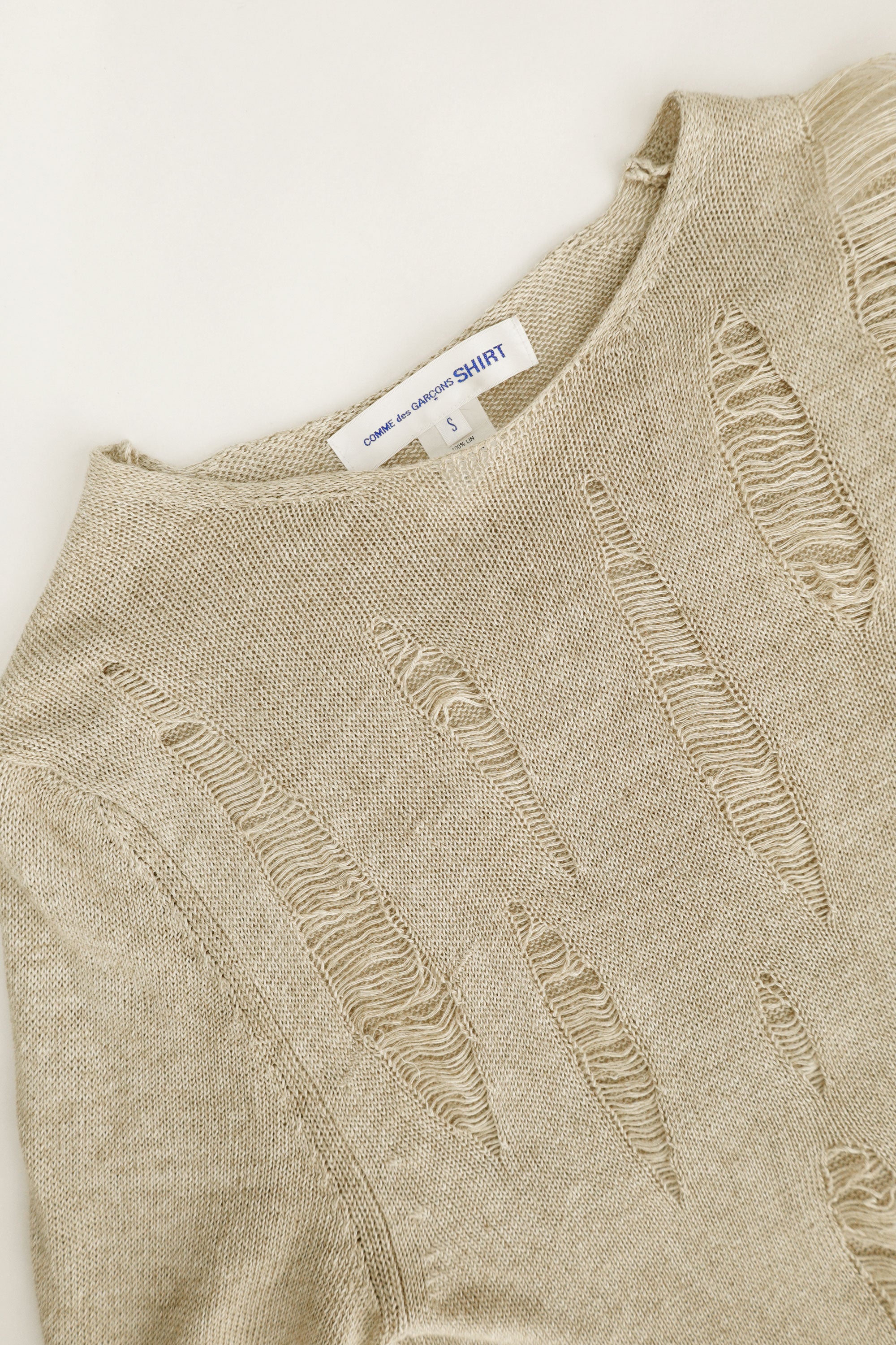 Distressed Linen Knit Sweater – Comme des Garçons, c.2000s
