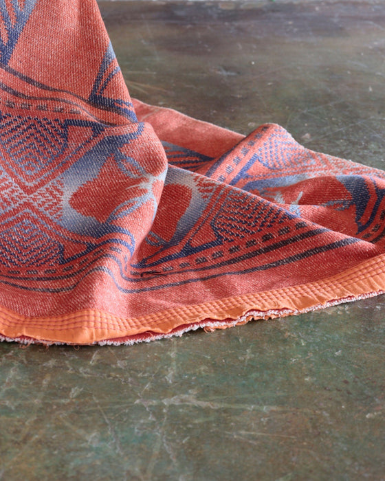 Distressed Native Pattern Cotton Blanket