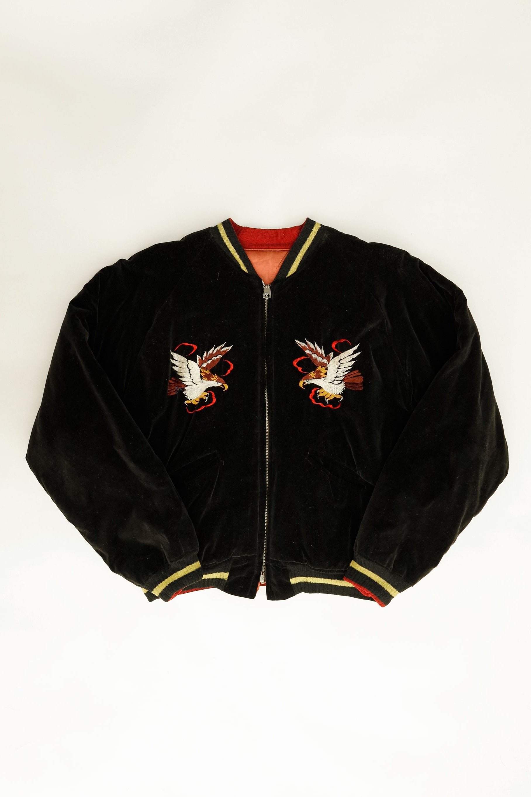 Eagle & Snake Velour Souvenir Jacket  - Japan , 1950s