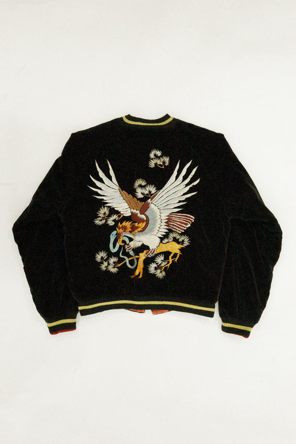 Eagle & Snake Velour Souvenir Jacket  - Japan , 1950s