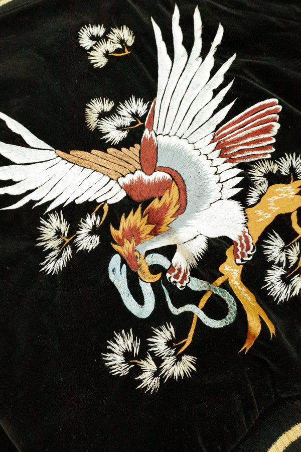 Eagle & Snake Velour Souvenir Jacket  - Japan , 1950s