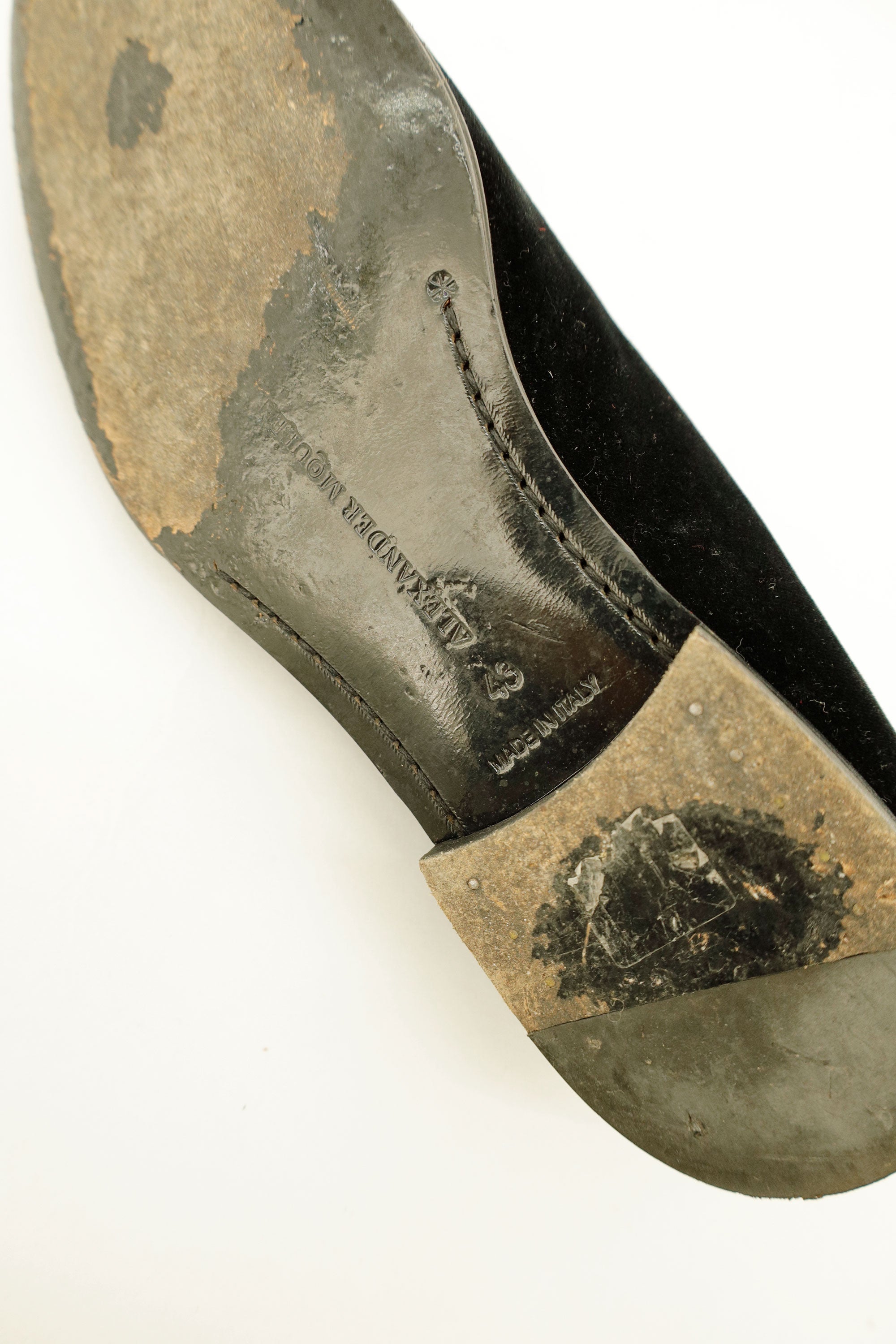 Embroidered Velour Slip-on Dress Shoes - Alexisander Maqueen , 2010s