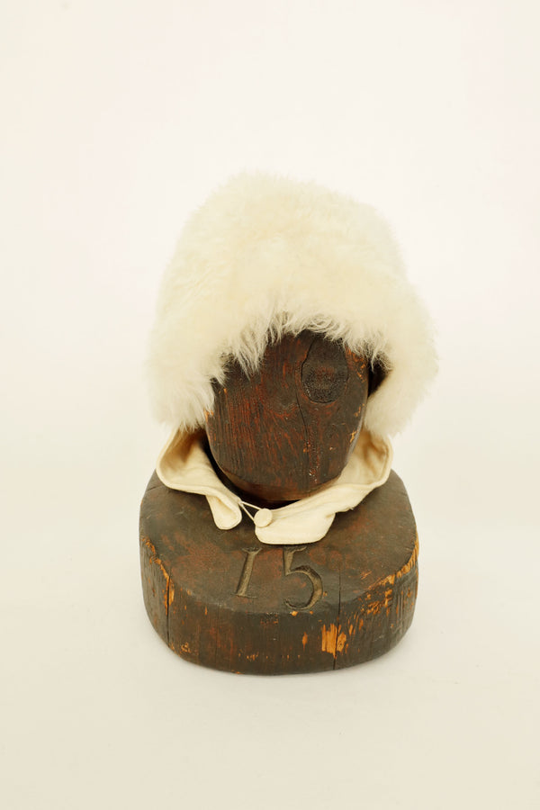 Fur Winter Cap – Natural Shearling, c.1915–1930