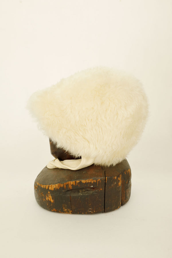 Fur Winter Cap – Natural Shearling, c.1915–1930