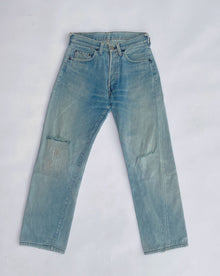  1980's Levi's 501 Selvedge w28 L28 Vintage Redlne Crush Jeans #0907